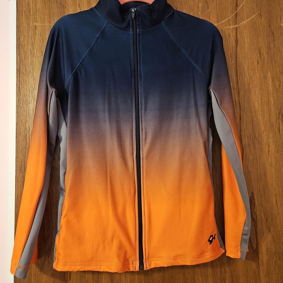 GK Elite gymnastics jacket. Adult large. Navy blue and orange - Picture 2 of 5
